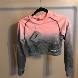 SOLD 🚫 Gymshark Ombré Seamless Crop, peach pink.